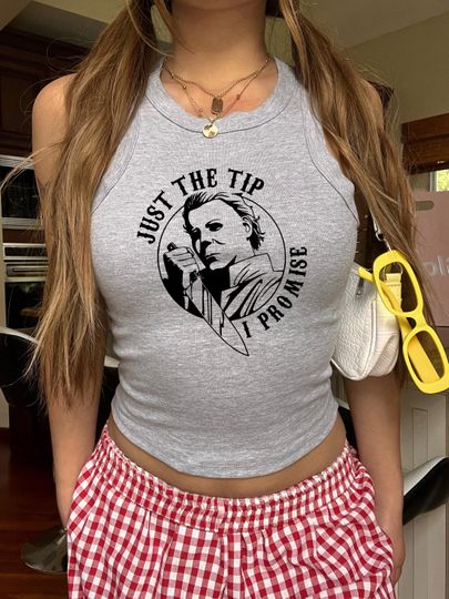 Michael Myers Racerback Tank Top: Funny Halloween Horror Tee