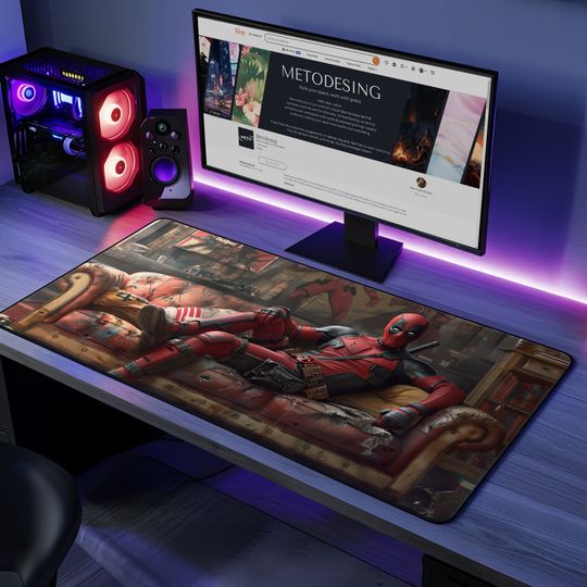 Deadpool Non-Slip Desk Mat - Superhero Large Gaming Mouse Pad - Perfect Comic Fan Gift