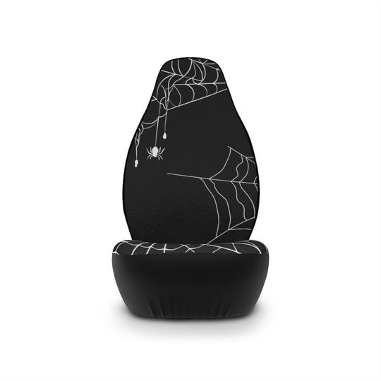 Spider Web Seat Covers Goth Car Accessories Gothic Car Accessories Spiders Halloween Spooky Car Accessories Goth Car Seat Cover Web Witch