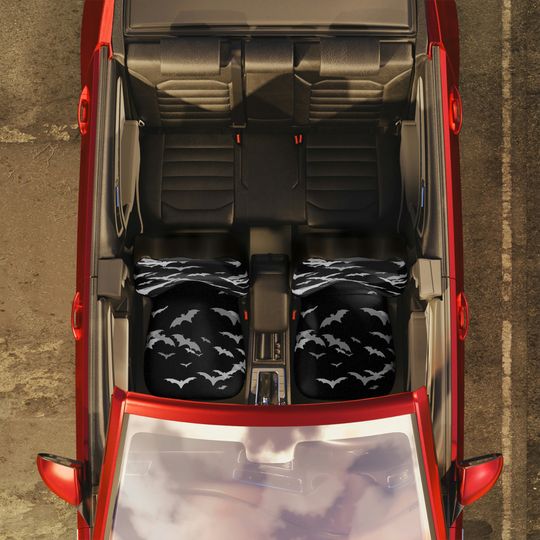 Bat Goth Seat Covers Goth Car Accessories Gothic Car Seat Covers Halloween Spooky Witchy Witchcraft Shadows
