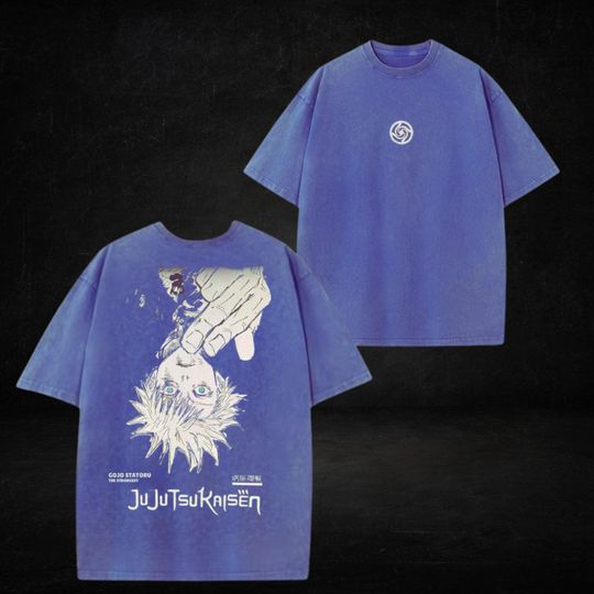 Gojo Satoru Jujutsu Satoru Oversized Tee: Y2K Anime Streetwear