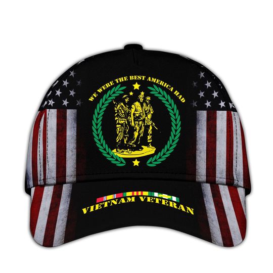 Vietnam War Veteran Hat Proud US Veteran Dad Hat
