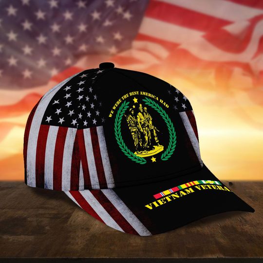 Vietnam War Veteran Hat Proud US Veteran Dad Hat