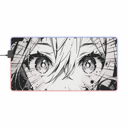 Anime LED Gaming Mouse Pad: RGB Gamer Desk Decor