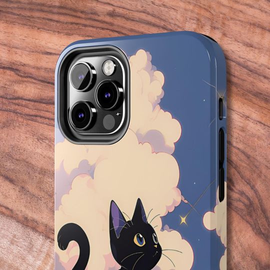 Cute Anime Cat Hard Phone Case for iPhone