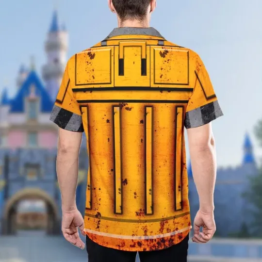 Wall-E Cosplay Costume Robot Love Solor Charge Level Hawaiian Shirt