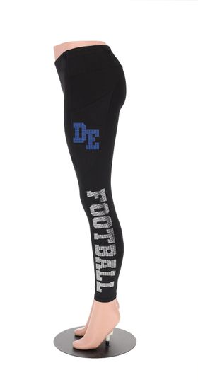 Denver Football Rhinestone Leggings for Women
