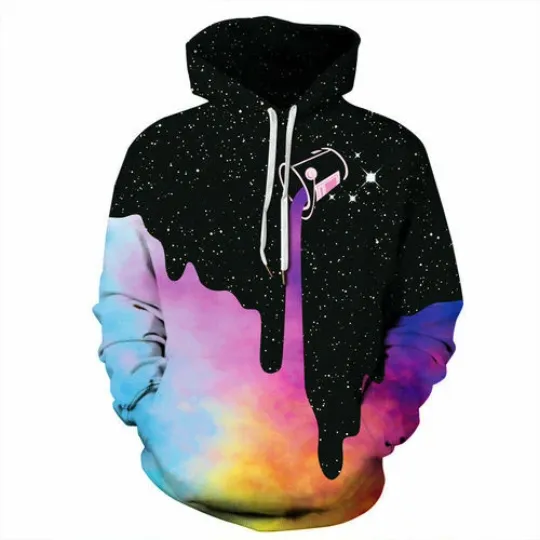 Splice Galaxy 3D Print Hoodie Women Men Pullover Sweatshirt
