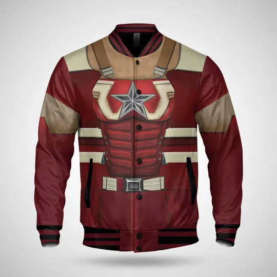Red Guardian Thunderbolts Cosplay Bomber Jacket