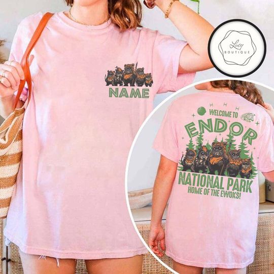 Star Wars Ewok Endor Park Two-Sided T-Shirt, Galaxy's Edge Tee