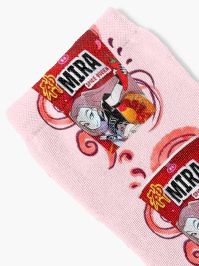 Mira Spice Queen Ramen Cup Noodle - K-POP DEMON HUNTERS - Huntrix Socks