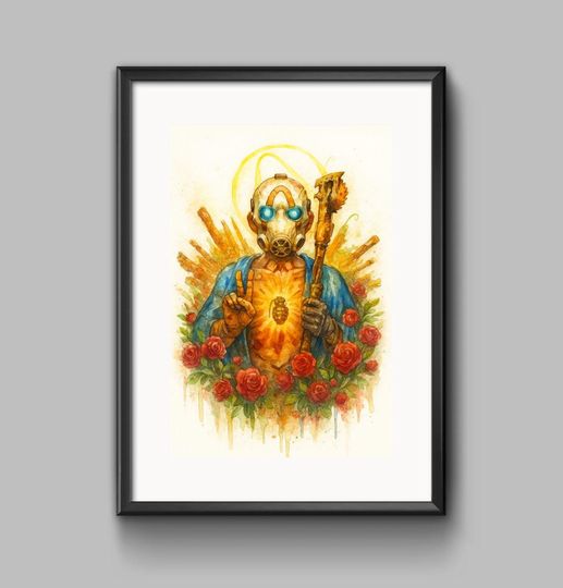 Borderlands 4 Watercolor A4 Poster Print
