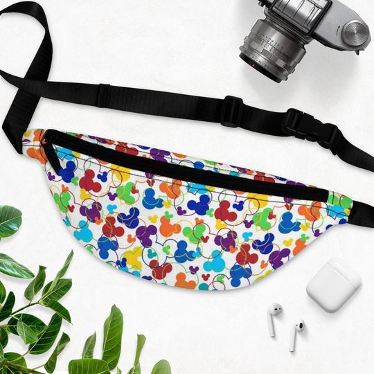 Rainbow Mickey Ear Confetti- Fanny Pack