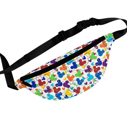 Rainbow Mickey Ear Confetti- Fanny Pack