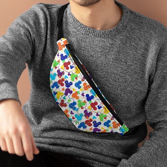 Rainbow Mickey Ear Confetti- Fanny Pack