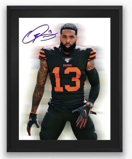 Odell Beckham Jr. Digital Art Print: Cleveland Browns Man Decor