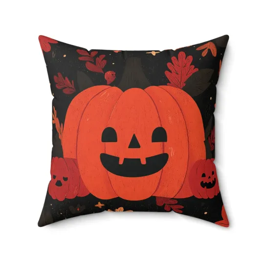 Halloween Pumpkin Throw Pillow Cover