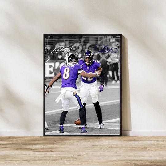 Lamar Jackson & Derrick Henry Poster: Baltimore Ravens