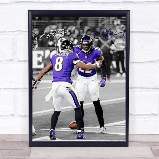 Lamar Jackson & Derrick Henry Poster: Baltimore Ravens