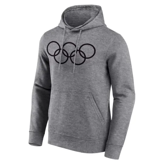 Olympics Collection Men's Grey Logo Graphic Hoodie
