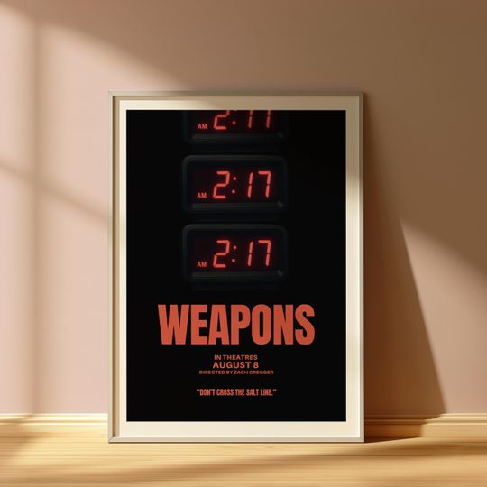 Weapons Movie Poster | Wall Art| College Dorm | Gift Idea | Horror | Scary Movie