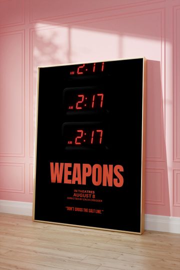 Weapons Movie Poster | Wall Art| College Dorm | Gift Idea | Horror | Scary Movie