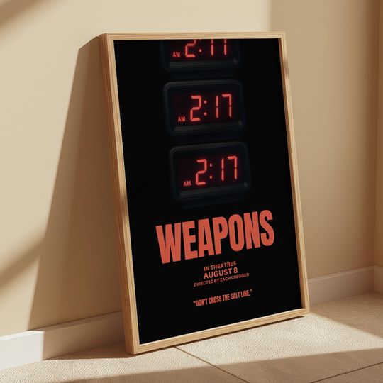 Weapons Movie Poster | Wall Art| College Dorm | Gift Idea | Horror | Scary Movie