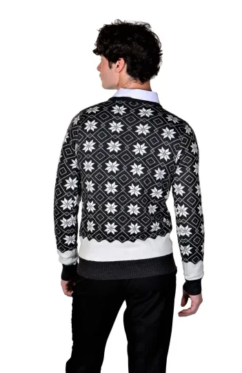 RWB Happy Santa Pullover Ugly Christmas Sweater Slim Fit