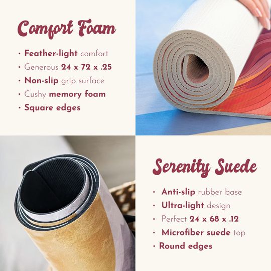 Mountain River Print Yoga Mat