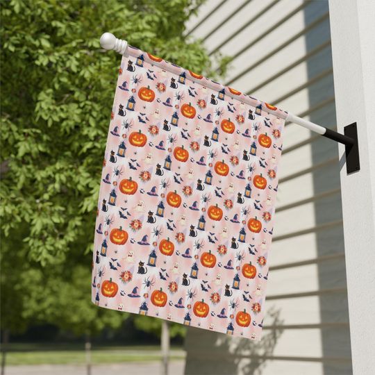 Halloween Garden Flag, Fall Home Decor Autumn Themed Banner