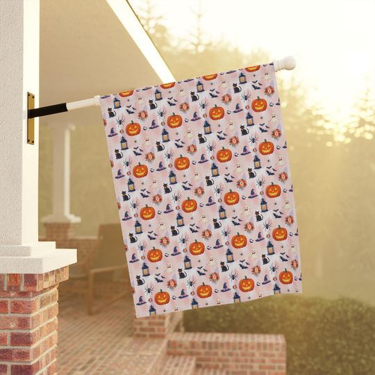 Halloween Garden Flag, Fall Home Decor Autumn Themed Banner