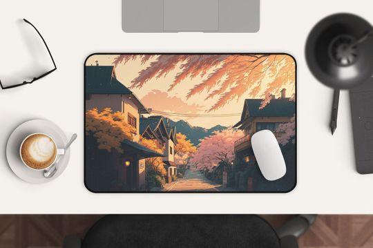 Lo-Fi Anime Mousepad with Sakura Cherry Blossoms