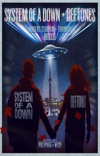 SYSTEM OF DOWN Toronto 2025 Poster Vertical