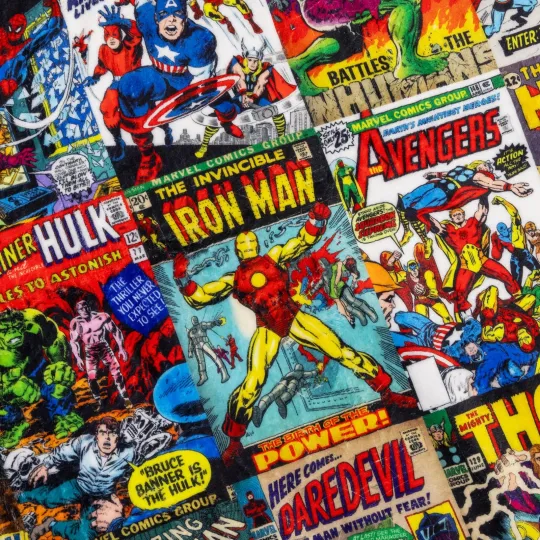 Marvel Comics Covers Fleece Throw Blanket | 45 x 60 Inches