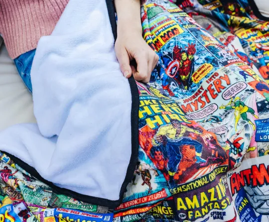 Marvel Comics Covers Fleece Throw Blanket | 45 x 60 Inches