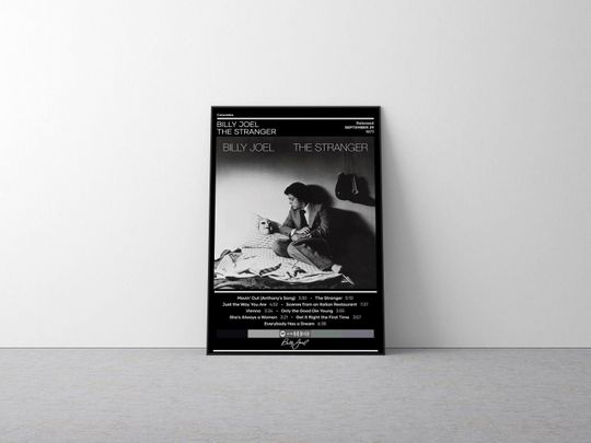 Billy Joel Poster | The Stranger Poster | Rock Music Poster