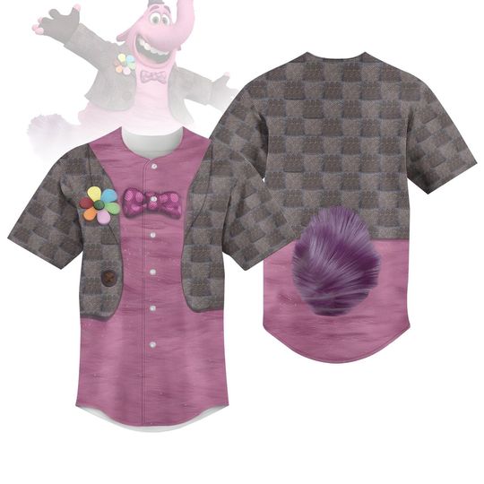 Bing Bong Cosplay Costume Jersey, Inside Out Cosplay Baseball Shirt