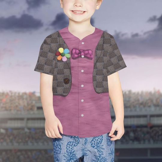 Bing Bong Cosplay Costume Jersey, Inside Out Cosplay Baseball Shirt