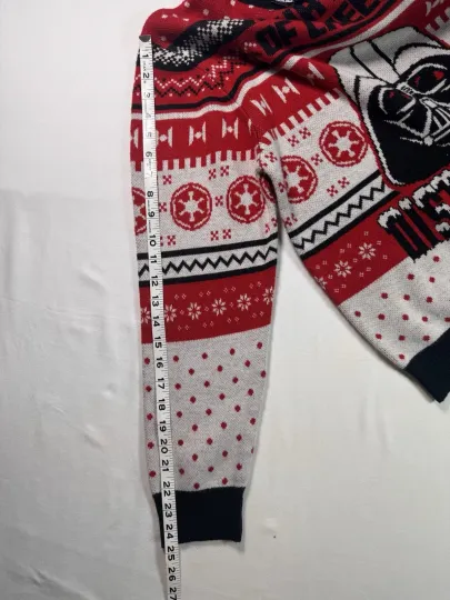 STAR WARS Ugly Christmas Pullover Sweater Darth Vader Adult L Black/Red/Gray