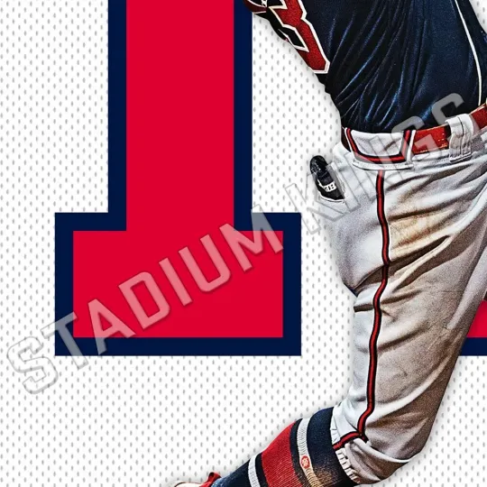 Ronald Acuna Jr. Atlanta Braves Home Jersey Wall Art