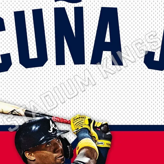 Ronald Acuna Jr. Atlanta Braves Home Jersey Wall Art