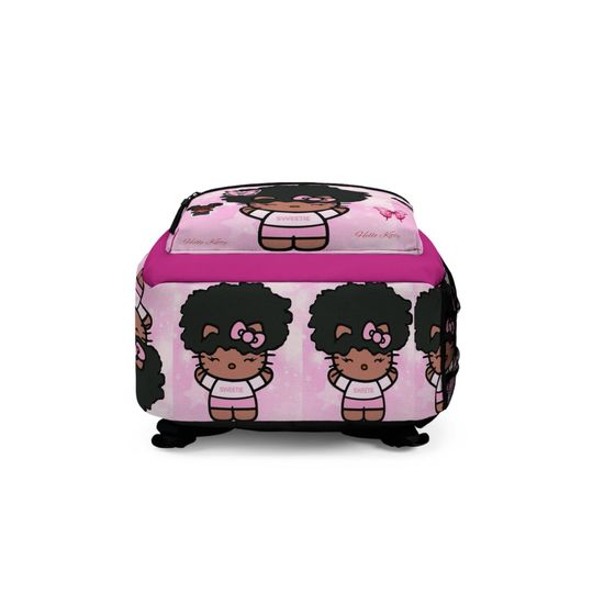 Afro Kitty Backpack, Back to School Bag