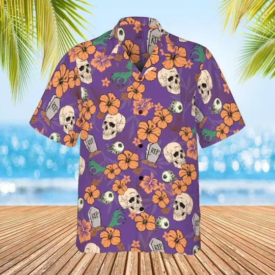 Halloween Hawaiian Skeleton