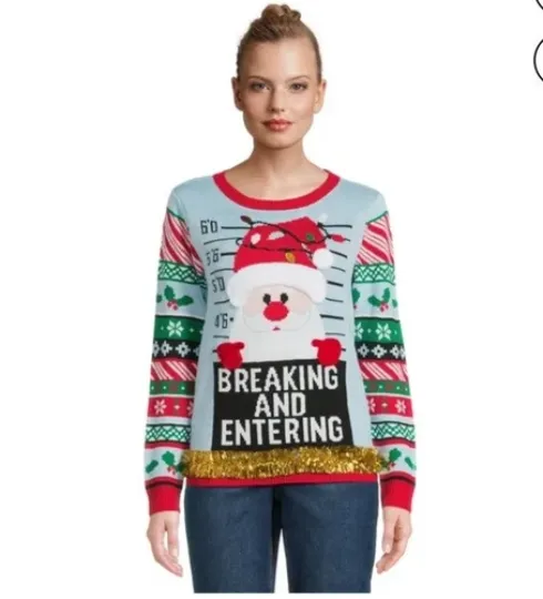 Ugly Christmas Sweater Festive 3D Santa