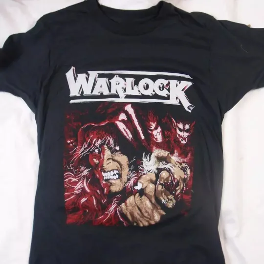 Warlock Band Gift T-Shirt for Friends Black