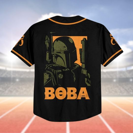 Custom Boba Jersey Shirt, Star Wars Movie Baseball Jersey