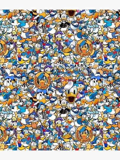 Donald Duck Kids Classic Funny Cartoon Ultimate Super Fine HD Collage Backpack