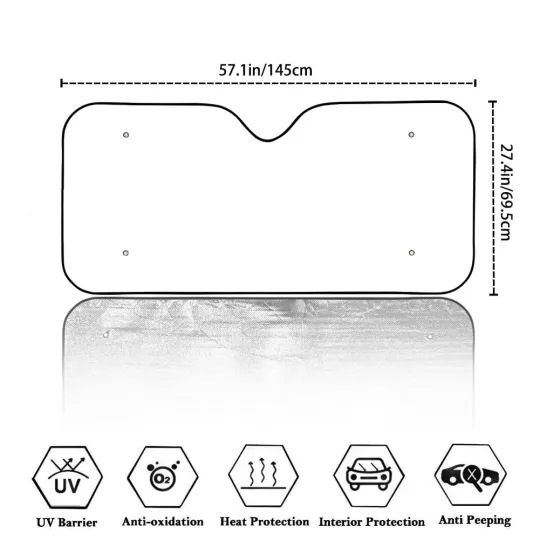 Invisible Couple Car Sunshade, Halloween Car Sunshade Windshield Gift