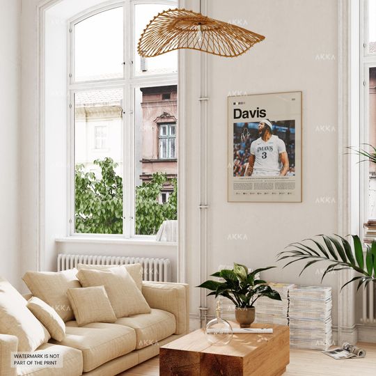 Anthony Davis Poster, Davis Dallas Print, Framed Davis Mavericks Art, Dallas Mavericks Fan Gift Idea, Anthony Davis Wall Art, Decor