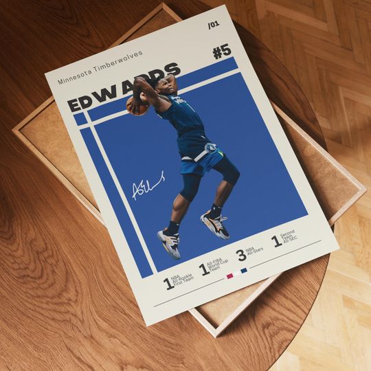Anthony Edwards Poster, Timberwolves Suns Poster, Gift For Anthony Edwards Fan, NBA Poster, Sports Poster, NBA Fans, Basketball Gift